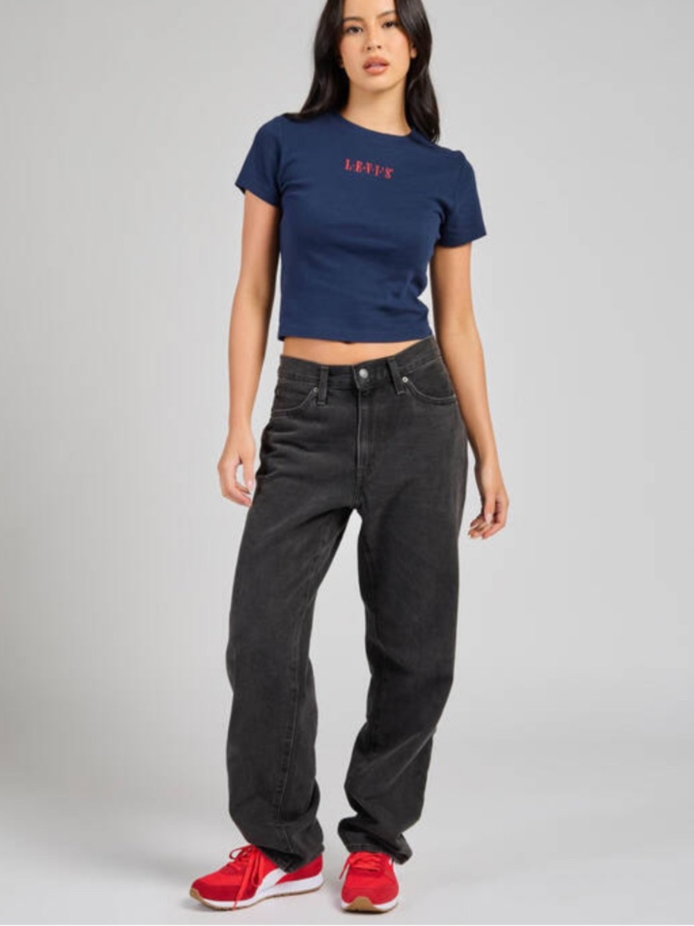 Levi's Women's Black Wide-Leg Flare Jeans